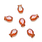 Transparent Glass Beads, Fish, Coral, 10x14mm, Hole: 1.2mm