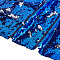 PET Reversible Sequin Fabric, for Dress Performance Stage, Blue, 130x0.07cm