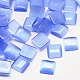 キャッツアイカボション  正方形  コーンフラワーブルー  12x12x3mm&nbsp;CE-J006-12x12mm-07-1