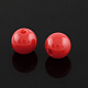 蛍光アクリルビーズ  ラウンド  レッド  6mm  穴：1.5mm  約3850個/500g&nbsp;MACR-R517-6mm-11-1