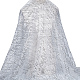 ポリエステルスパンコール生地  結婚式の天井の装飾  銀  1620x0.3mm  約2m / pc&nbsp;DIY-WH0683-51A-1