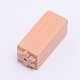 木の切手  長方形  花柄  50x20x20mm&nbsp;DIY-WH0189-61A-2