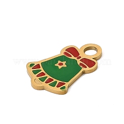 Christmas 304 Stainless Steel Enamel Charms&nbsp;STAS-I356-02G-07