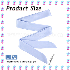 女性用、女の子用の長くて薄いシフォンシルクのようなチェーンベルト  ゲインボロ  1925x51x0.9mm&nbsp;AJEW-WH20001-48B