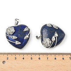 Dyed Natural Lapis Lazuli Heart Pendants&nbsp;G-S391-01P-N