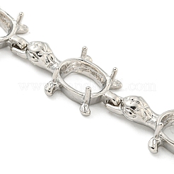 Rack Plating Brass Turtle Link Chain Bracelet Making with Tray&nbsp;BJEW-A010-01P