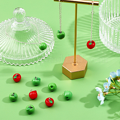 36Pcs 2 Colors Opaque Apple Resin Charms&nbsp;RESI-CA0001-54