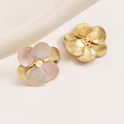 Sweet Zinc Alloy Flower Stud Earrings for Date Valentine's Day Gift&nbsp;WA0186