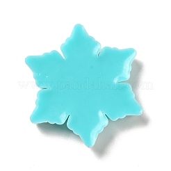 クリスマス pvc プラスチック カボション  スノーフレーク  ホワイト  30x26x2.5mm&nbsp;KY-G018-A09