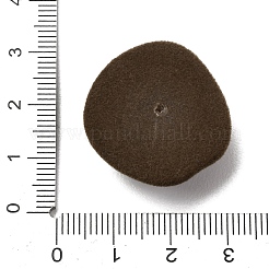 不透明樹脂のフロッキングカボション  ココナッツブラウン  ナゲット  26.5x25.5x9.5mm&nbsp;RESI-K033-07B