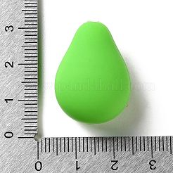 シリコンビーズ  グリーン  焦点ビーズ  アボカド  26x19x14mm  穴：3.5mm&nbsp;SIL-I010-01C