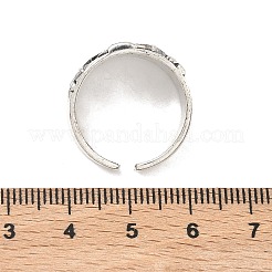 Alloy Cuff Open Rings&nbsp;RJEW-C157-03AS