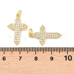 Brass Micro Pave Cubic Zirconia Pendants&nbsp;KK-B167-19G