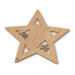 Christmas Theme Natural Wood Big Pendants&nbsp;WOOD-B001-14