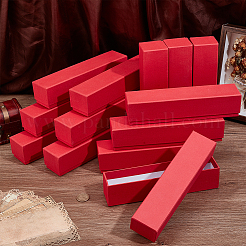 厚紙紙のギフトボックス  長方形  レッド  23.8x5.4x5.3cm&nbsp;LS-CON-WH0107-58