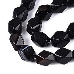 Natural Black Agate Beads Strands&nbsp;GG-N361-06A-07