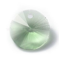 ガラスチャーム  多面カット  コーン  ライトグレー  14x7mm  穴：1mm&nbsp;RGLA-L026-C01