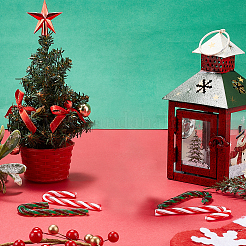 クリスマステーマデコレーションキット  プラスチックイミテーションパールビーズ&キャンディケイン&ツリー&ギフトボックス付き  ミックスカラー  7.5~79.5x7.5~37x7~27mm&nbsp;DIY-SC0024-98