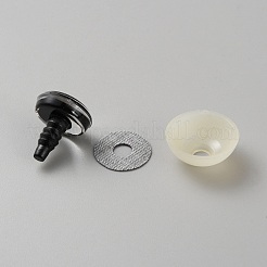 グリッタープラスチッククラフト人形の目  洗眼器付き  安全の目  ぬいぐるみの目  半円  暗紫色  21.5x18mm&nbsp;KY-WH0048-53A-04