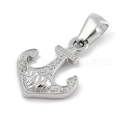 304 Stainless Steel Micro Pave Cubic Zirconia Pendants&nbsp;STAS-D112-03P-05