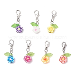 7Pcs Handmade Polymer Clay Pendant Decorations&nbsp;HJEW-JM03892
