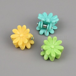 子供のヘアアクセサリー  gppsプラスチッククローヘアクリップ  ミックスカラー  13x13.5x13mm&nbsp;PHAR-WH0009-23C