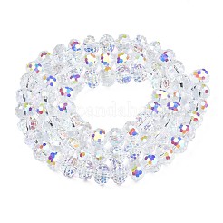 Electroplate Transparent Glass Beads Strands&nbsp;EGLA-N002-19A-B01