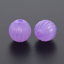 模造ゼリーアクリルビーズ  段ボールビーズ  ラウンド  暗い蘭  14x13mm  穴：2.5mm  約356個/500g&nbsp;MACR-S373-11-E04