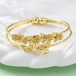 Brass Cuff Bangles&nbsp;BJEW-U025-01G-03