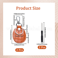 2Sets Cowhide Pendant Keychains&nbsp;KEYC-CL0001-23A