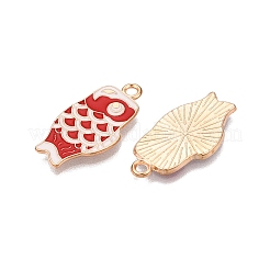 Light Gold Plated Alloy Enamel Pendants&nbsp;PALLOY-N176-27D-RS