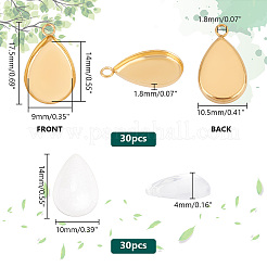 DIY Blank Teardrop Pendant Making Kit&nbsp;DIY-PH0020-88