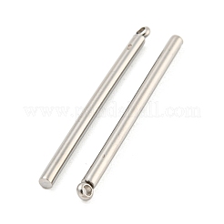 変色しない304ステンレススチールペンダント  コラムバーチャーム  ステンレス鋼色  32x2mm  穴：1.2mm&nbsp;STAS-M001-04P-04