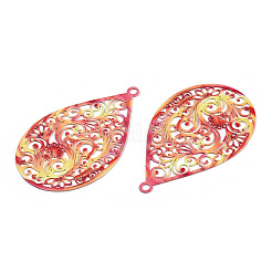 Spray Painted 430 Stainless Steel Filigree Big Pendants&nbsp;STAS-TAC0004-052G
