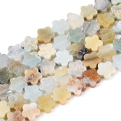 天然フラワーアマゾナイトビーズ連売り  スター  5.5~6x6~6.5x2~3mm  穴：0.7~0.8mm  約63~65個/連  14.76~15.16インチ（37.5~38.5cm）&nbsp;G-N257-24A-07