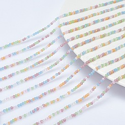 10 Strands Opaque Glass Beads Strands&nbsp;GLAA-FH0001-38