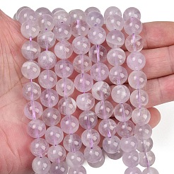 天然ラベンダーアメジストビーズ連売り  ラウンド  10~10.5mm  穴：0.8mm  約37個/連  15.16''~15.35''（38.5~39センチメートル）&nbsp;G-Z136-A01-10mm
