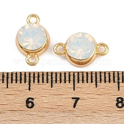 Brass Pave Cubic Zirconia Connector Charms&nbsp;KK-H078-06G-02