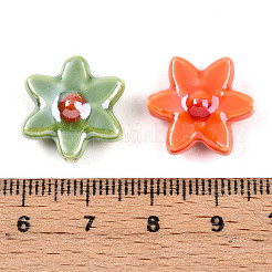 Glazed Porcelain Beads Strands&nbsp;PORC-N008-10