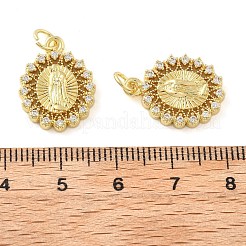 Brass Micro Pave Cubic Zirconia Pendants&nbsp;KK-C092-19C-G