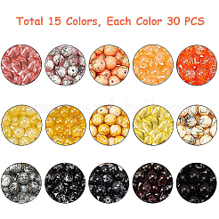 Drawbench & Baking Paint Glass Beads Strands&nbsp;GLAA-PH0001-03-8mm