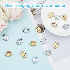 16Pcs 2 Colors PVD Vacuum Plating Non-magnetic Synthetic Hematite Connector Charms&nbsp;G-AR0004-77