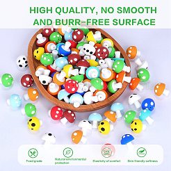 キノコシリコンフォーカルビーズ20個  DIYネックレスの製作  ダークブルー  18mm  穴：2mm&nbsp;JX901A