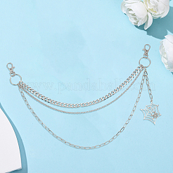 Halloween Theme Alloy Multilayer Chain Belts for Pants&nbsp;AJEW-WH20018-132