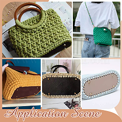 7Pcs 7 Colors PU Leather Crochet Bag Bottoms&nbsp;PURS-ME0001-02