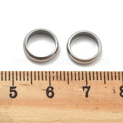 変色しない201ステンレススチールスペーサービーズ  フラットラウンド  ステンレス鋼色  10x2.5mm  穴：8mm&nbsp;STAS-M294-03P-01