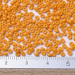 MIYUKIラウンドロカイユビーズ  日本製シードビーズ  11/0  （rr4454)デュラコート染め不透明キンカン  2x1.3mm  穴：0.8mm  約50000個/ポンド&nbsp;SEED-G007-RR4454