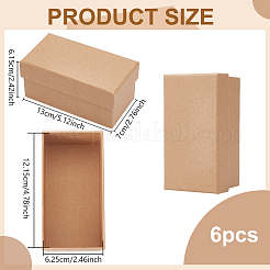 厚紙ギフトボックス  バリーウッド  長方形  13.05x7x6.15cm&nbsp;CON-WH0092-66B
