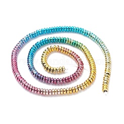 Rainbow Color Electroplate Non-magnetic Synthetic Hematite Beads Strands&nbsp;G-L489-G02