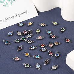 34Pcs 17 Colors 304 Stainless Steel Rhinestone Links Connectors&nbsp;STAS-TA0002-21